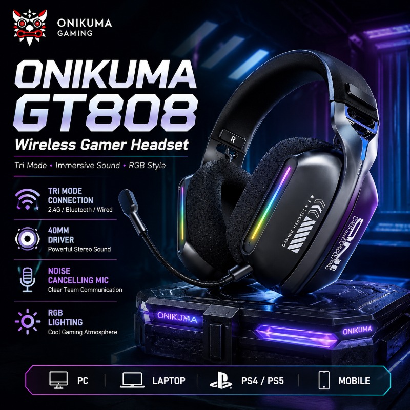 Home Cinema Amazon - Bezprzewodowy zestaw słuchawkowy do gier ONIKUMA