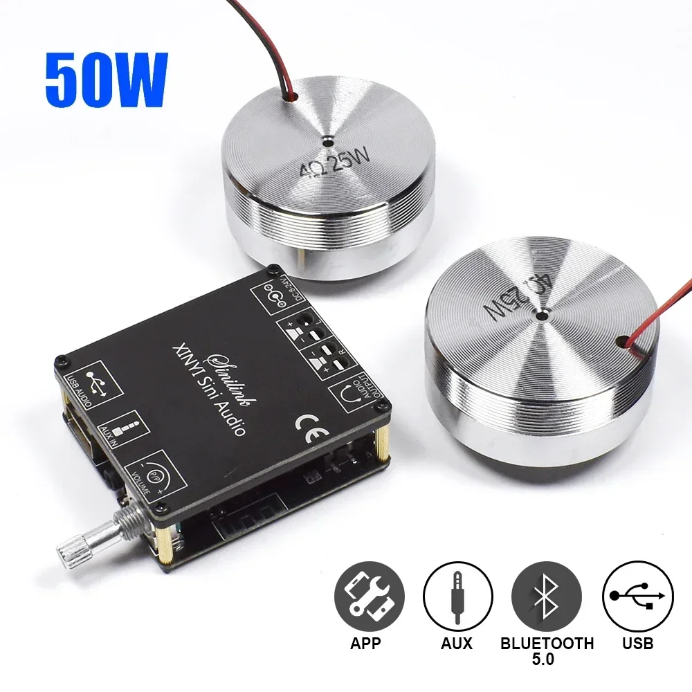 Home Cinema Solution - 2*25W przenośny głośnik wibracyjny stereo głośnik
