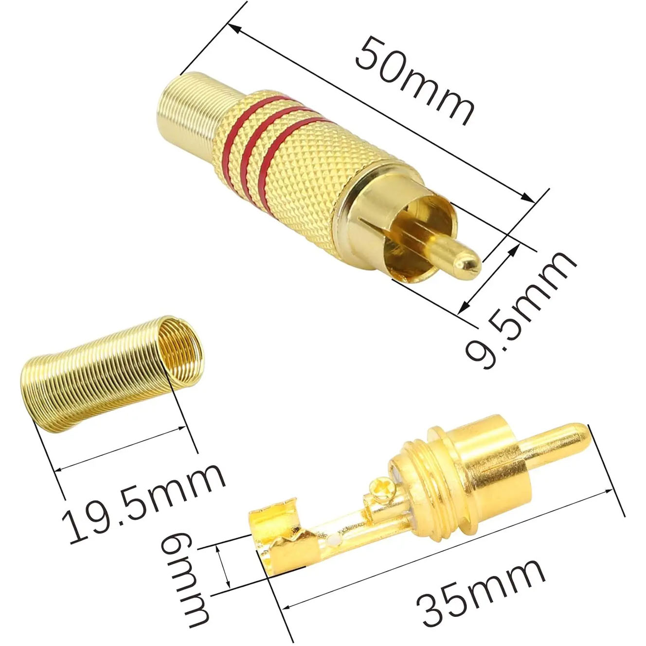 4 SZT. Złącze RCA pozłacane, d – Home Cinema Solution recenzja i cena